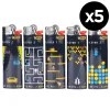 Briquets BIC Maxi Gaming Addict - Le pack de 5 pour les vrais joueurs