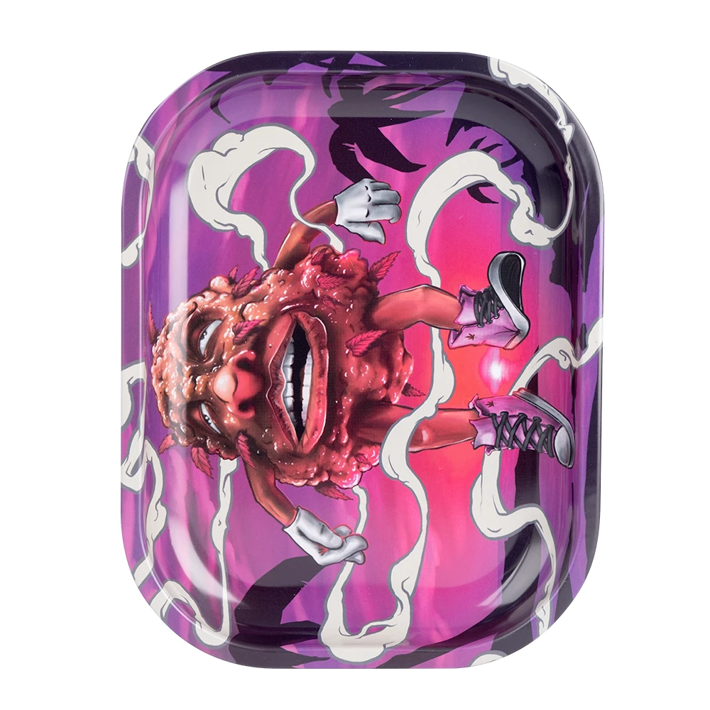 plateau fumeur - plateau pour rouler des joints - design original tête de beuh