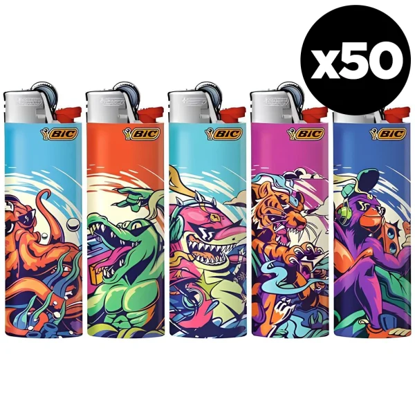 Boite de 50 briquets BIC Maxi (J26) collection ANPSYC By Jose Villacrez