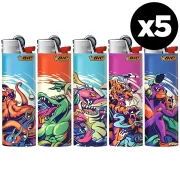 Briquet BIC Maxi J26 Anpsyc design en lot de 5
