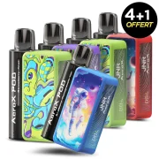 Pack économique de 5 puffs JNR AeroX 32K - 32 000 bouffées - Goûts au choix - 4+1 offerte