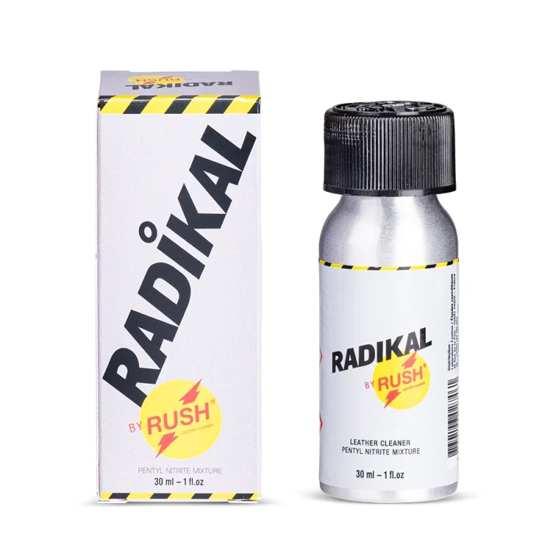 Poppers RUSH Radikal 30 ml - Grand flacon de poppers pentyl en aluminium.