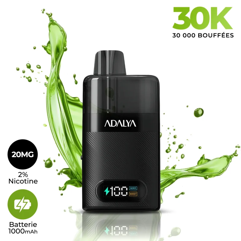 Puff Adalya Menthe - avec nicotine - 30K Bouffées