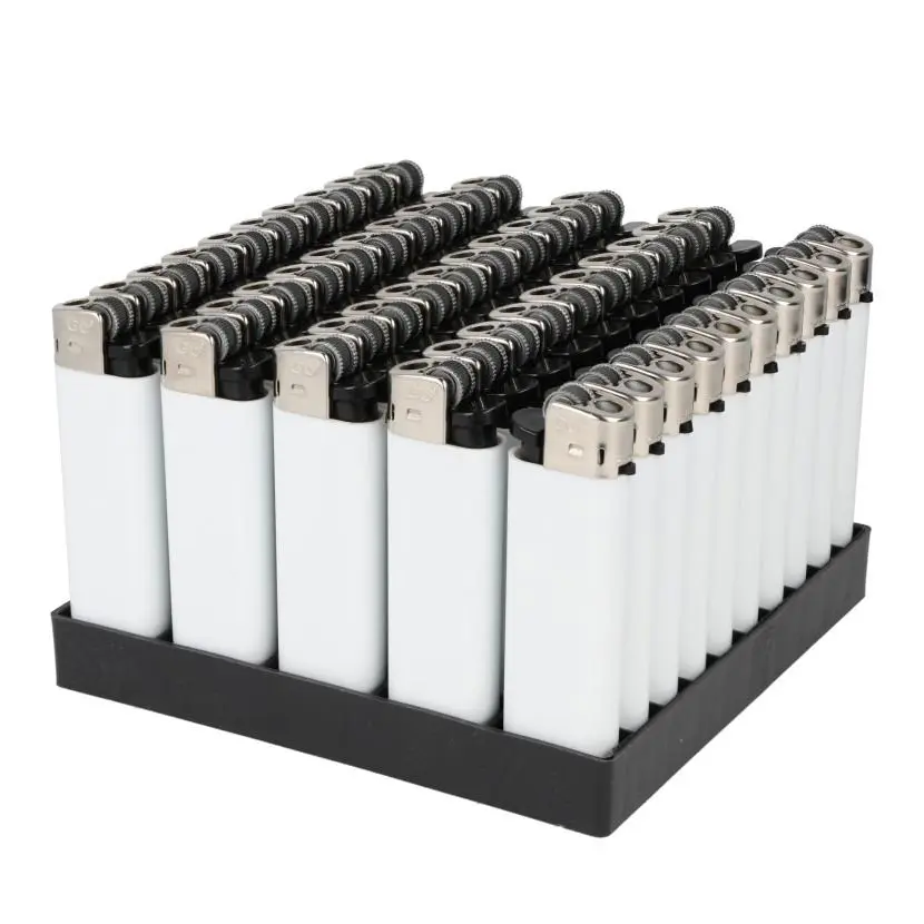 briquet blanc personnalisable – surface blanche vierge pour création de briquet publicitaire - Boite de 50 briquets pas cher