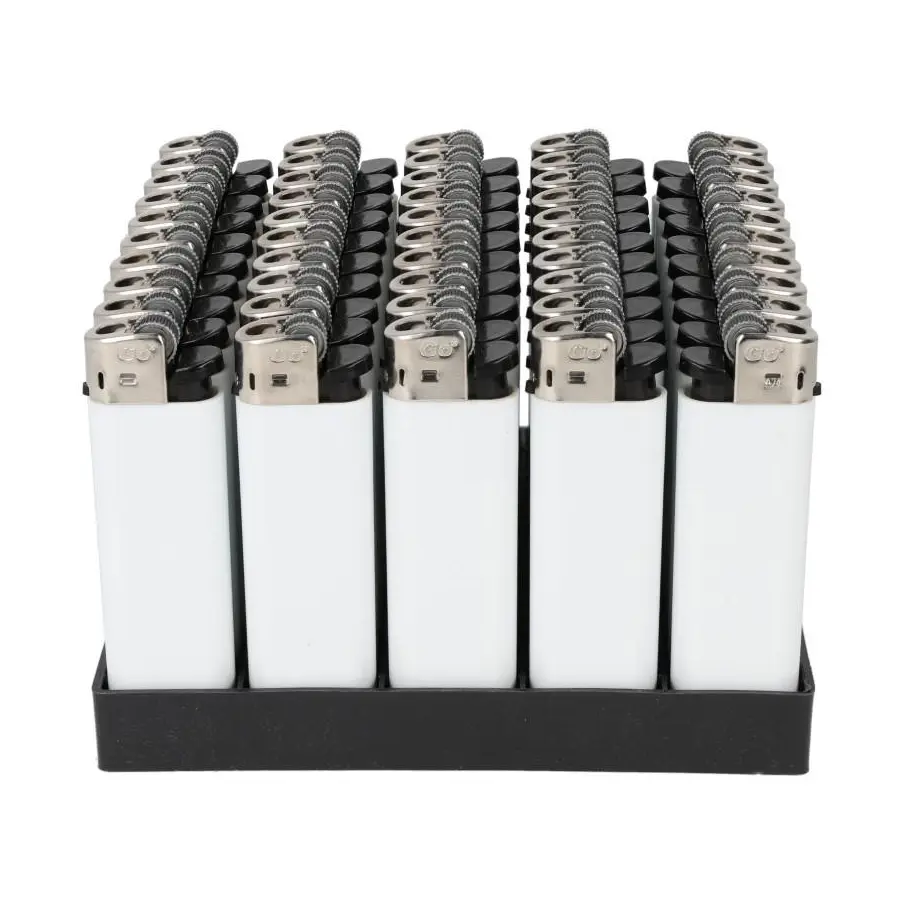 lot de briquets blancs personnalisables pas chers – briquets en gros pour logo ou publicité