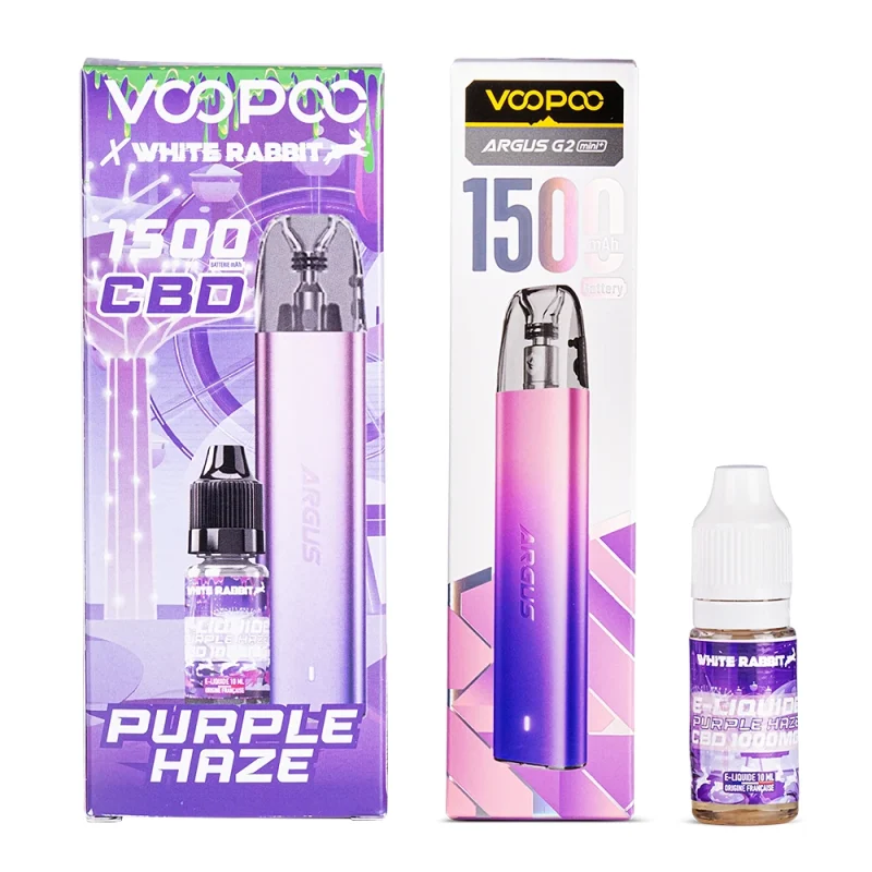 Puff CBD 1000 mg Voopoo x White Rabbit - Purple Haze