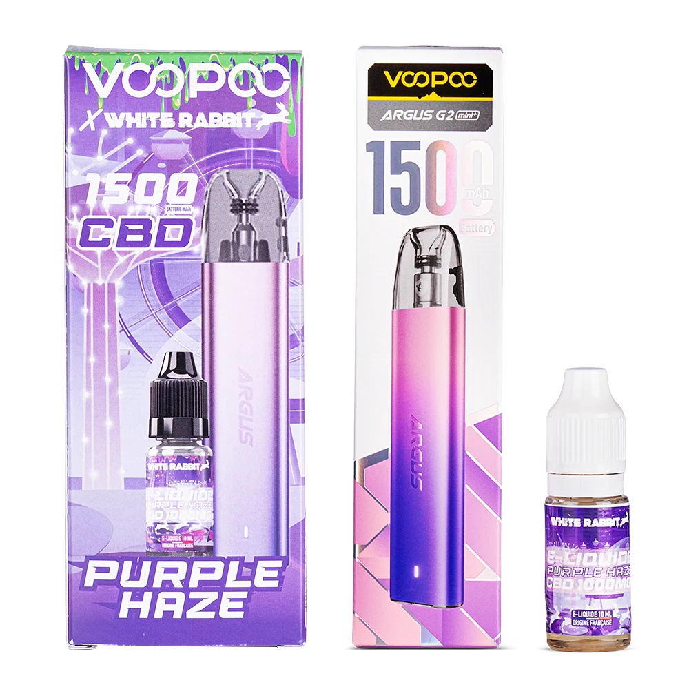 Puff CBD 1000 mg Voopoo x White Rabbit - Purple Haze