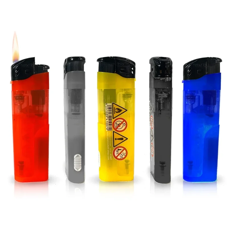 lot de 5 briquets électroniques rechargeables avec lumière lampe led intégrée