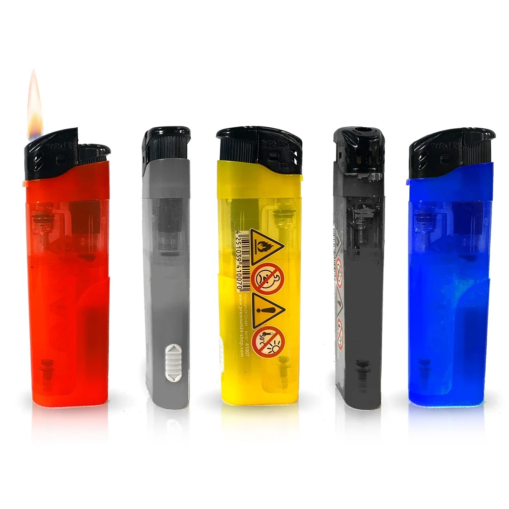 lot de 5 briquets électroniques rechargeables avec lumière lampe led intégrée