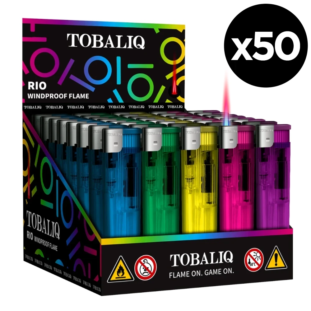 Boite de 50 briquets tempête rechargeables Turbo Jet RIO – Image 4