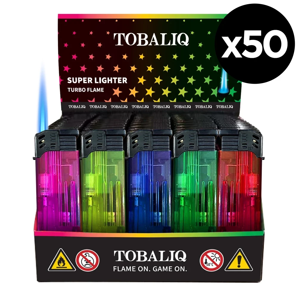 Boite de 50 Briquets Jet Flame - Super Lighter