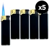 Briquet tempête rechargeable jet Flame Black Elite - Lot de 5