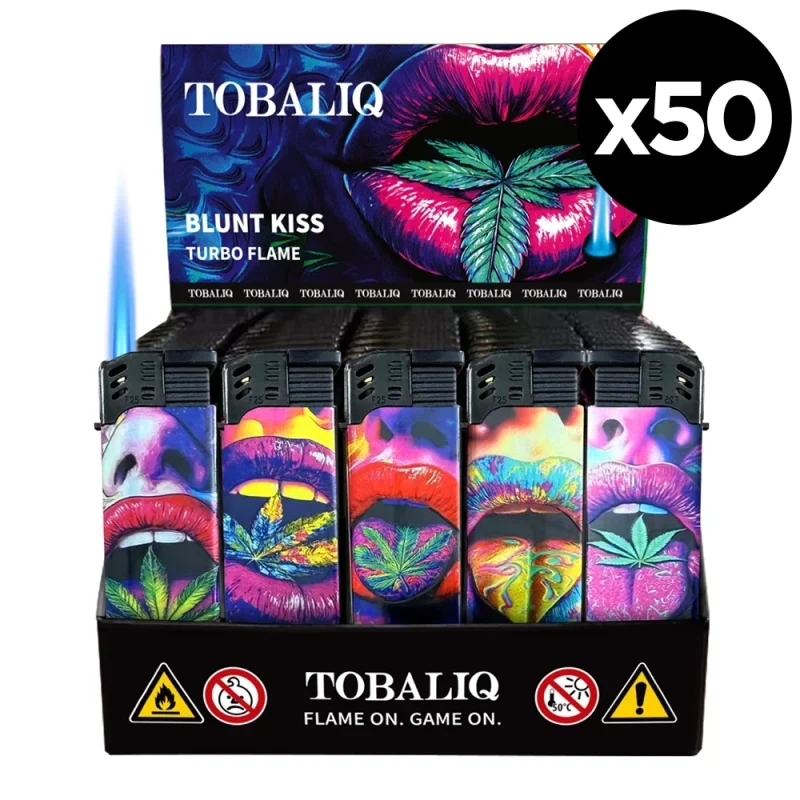 Briquets tempête rechargeables Blunt Kisses 3D – Boite de 50