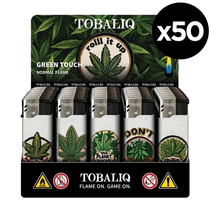 Boite de 50 briquets rechargeables en gaz - allumage électronique