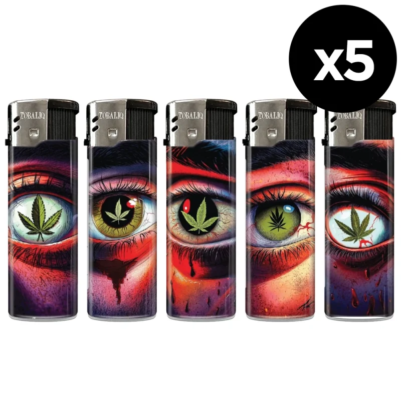 Lot de 5 Briquets électroniques rechargeables High View Motiv