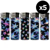 Lot de 5 Briquets électroniques rechargeables Dream Glow Motiv
