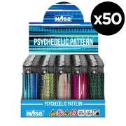 Briquets électroniques rechargeables Psychedelic - Boite de 50