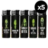 Lot de 5 Briquets électroniques rechargeables Alien