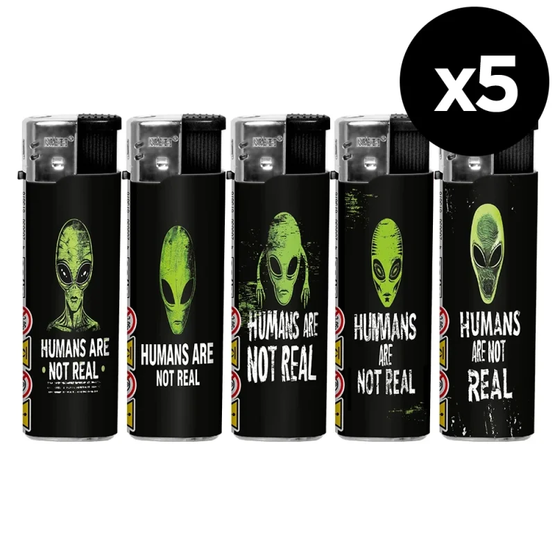 Lot de 5 Briquets électroniques rechargeables Alien