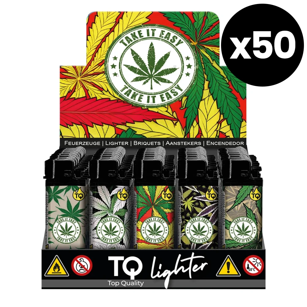 Boite de 50 Briquets à pierre Take it Easy 2