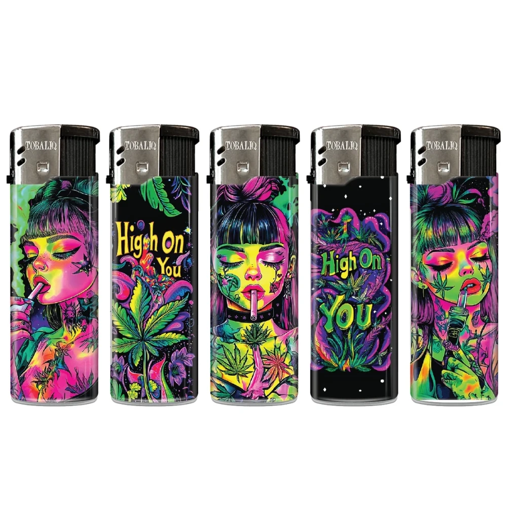 Briquets électroniques rechargeables High on You Motiv - Boite de 50 – Image 2
