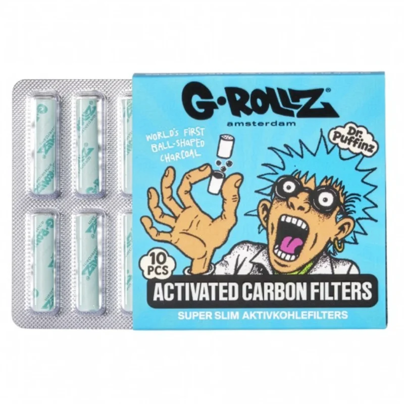 Filtres charbon actif G-Rollz 6 mm - Blue