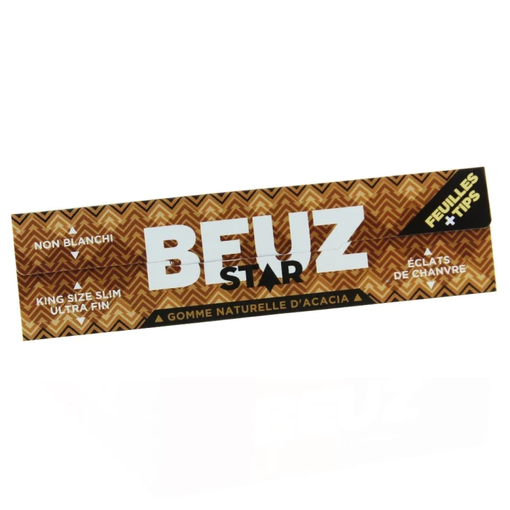 Carnet BEUZ Star - Feuilles à rouler non blanchies + filtres