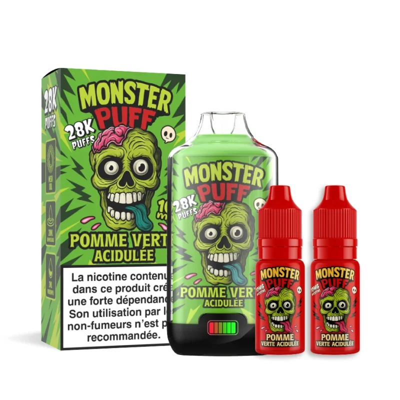 Puff Monster 28K goût Pomme verte acidulée