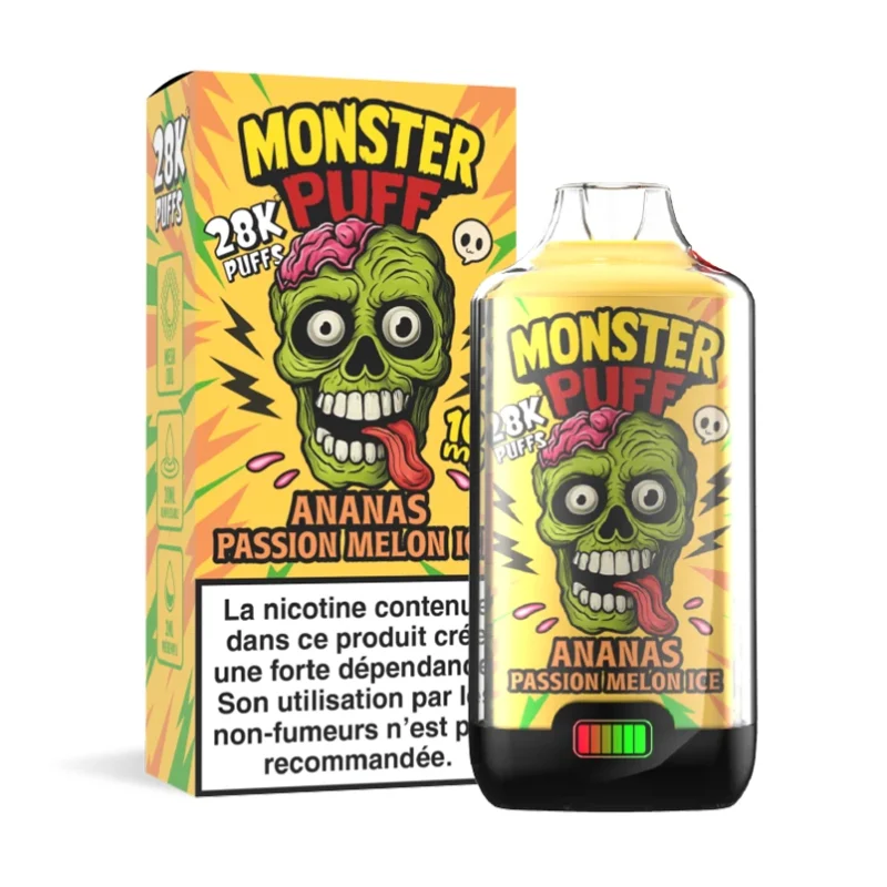 Puff Monster 28K 2% Melon, Ananas, Passion ice