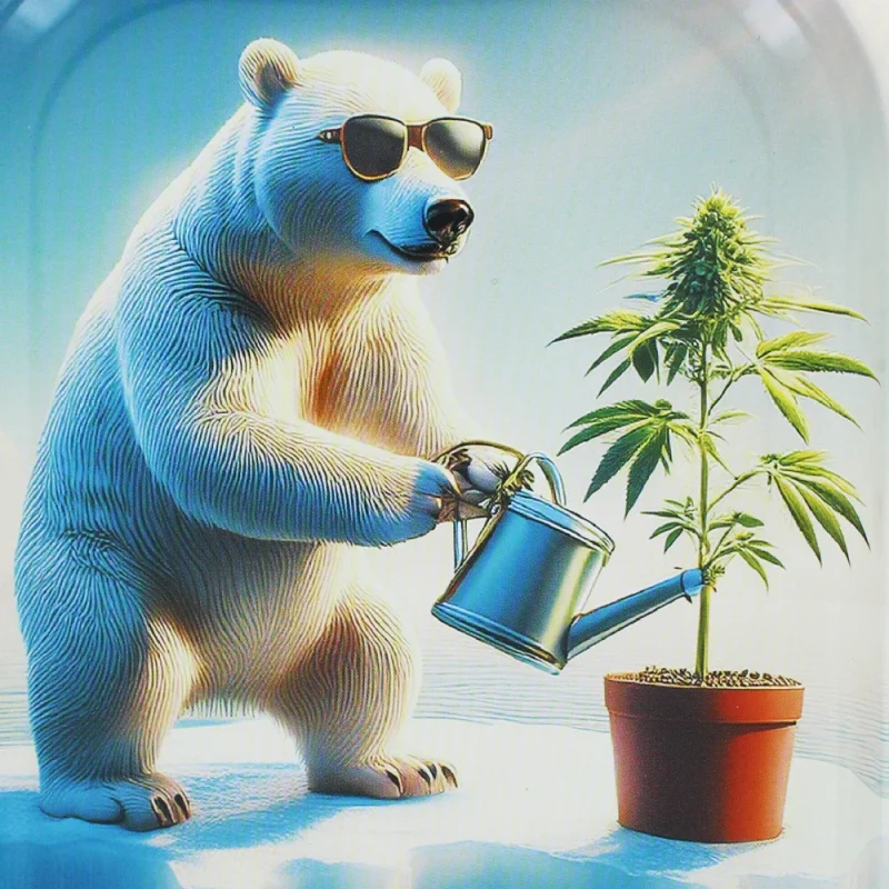 détals du plateau fumeur en métal Ours polaire BEUZ