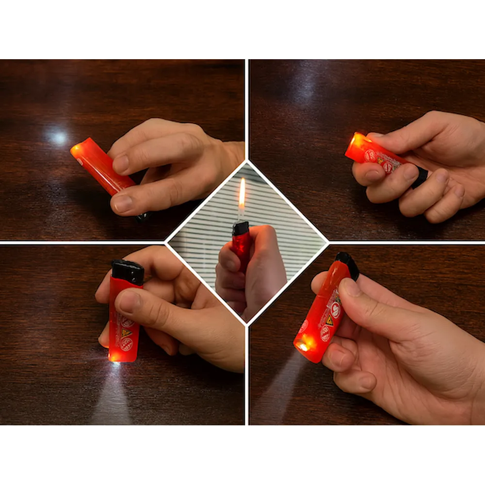 briquet avec lumiere led - rechargeable gaz