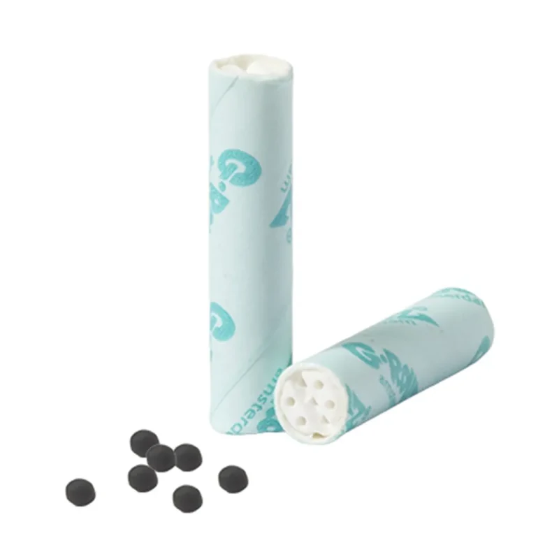 filtre charbon actif avec bouchon en céramique pour filtrer nicotine et goudron