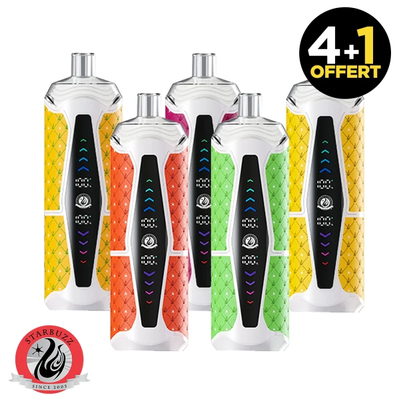 Pack économique - Lot de 5 Puffs 25K Starbuzz Ultra Max - 4 achetées = 1 OFFERTE