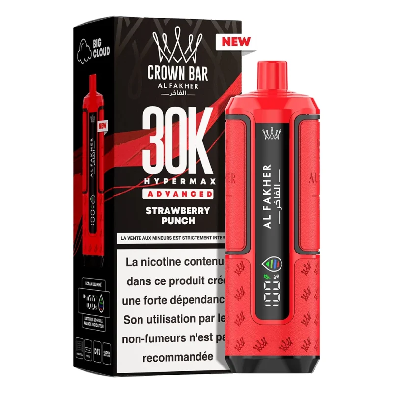 Puff Al Fakher Crown Bar 30K Hypermax - Strawberry Punch
