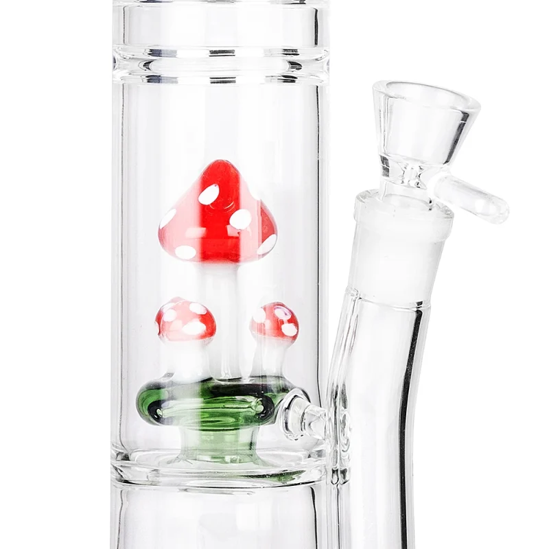 détail du percolateur en forme de champignons du grand bang en verre