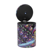 Cendrier de voiture avec couvercle anti odeur et lumière led - design original bob l'éponge