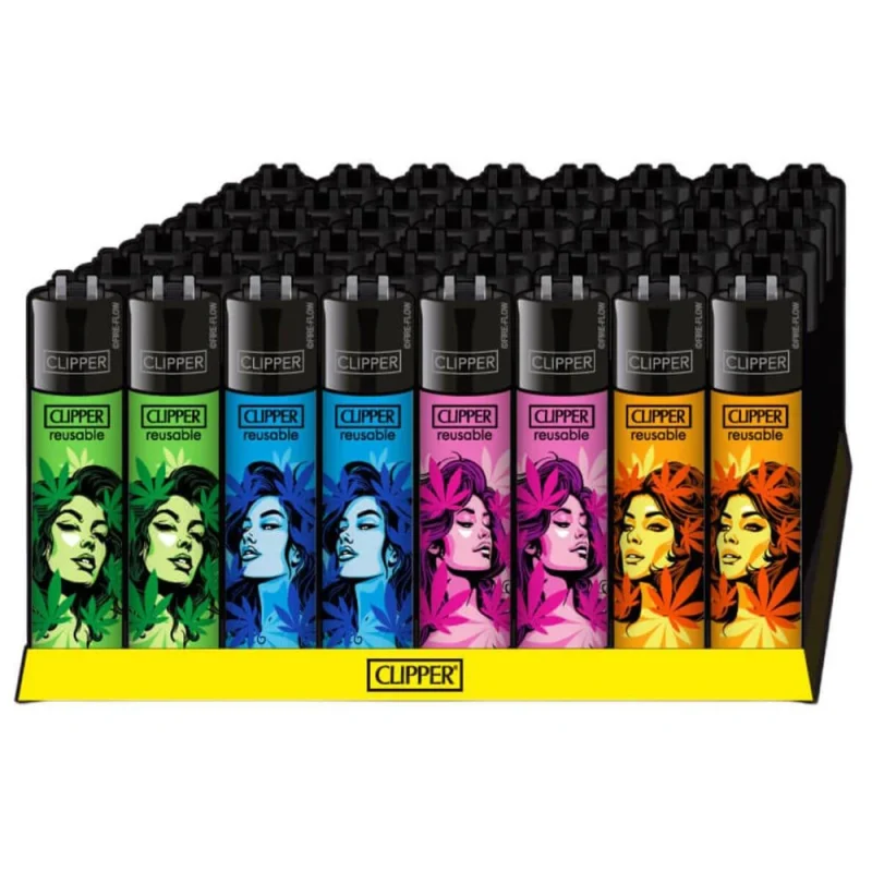 Présentoir de 48 briquets Clipper Large - Collection "Mary Janes"