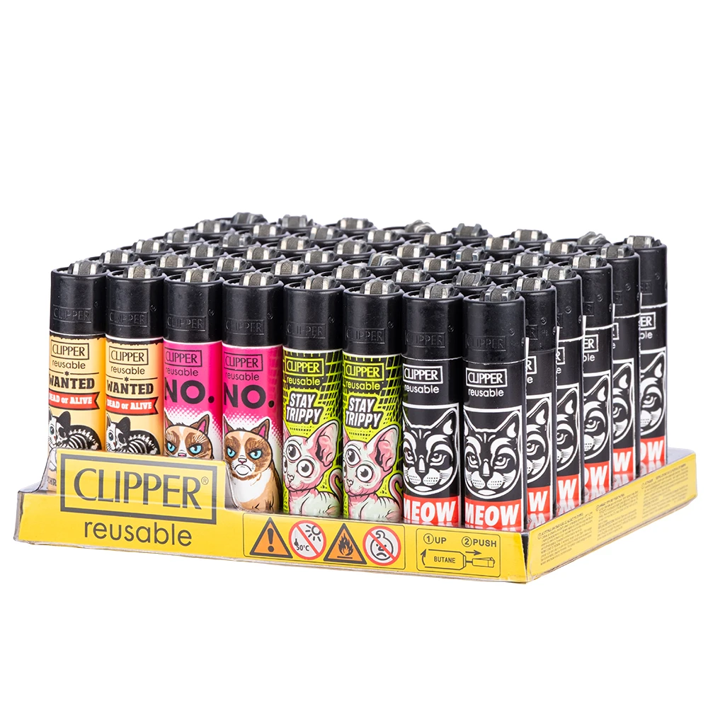 Briquets Clipper Maxi CATZ#3 - Lot de 48