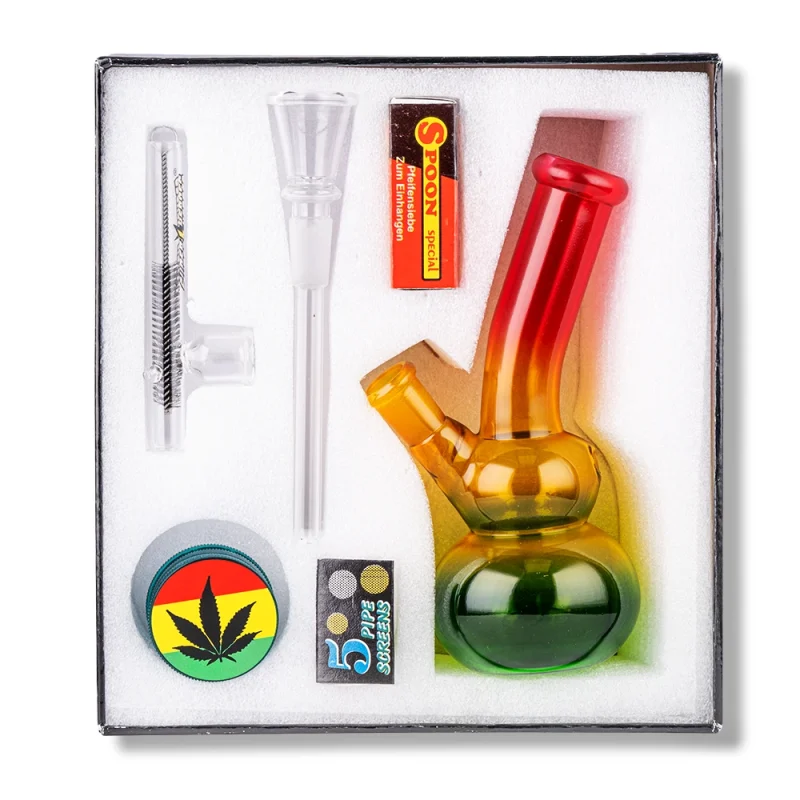 Coffret cadeau fumeur - avec bang pipe et grinder