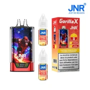 Gorilla 43K Strawberry Watermelon Ice - Puff fruitée et glacée longue durée 43 000 bouffées. Livrée avec 2 flacons de liquide jnr.
