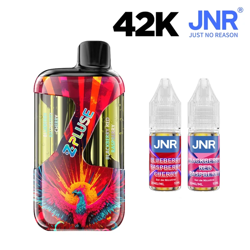 Puff Double goût JNR ZPluse 42K - Blueberry Raspberry Cherry + Blackberry Red Raspberry