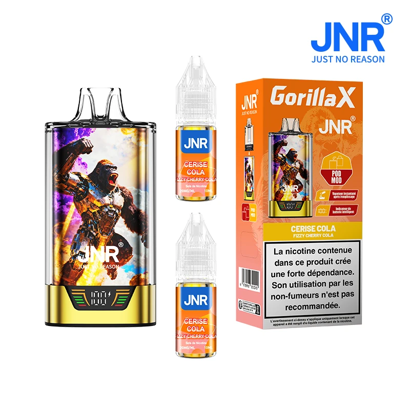 JNR GORILLA - 43 000 bouffées - Puff gourmande Cerise Cola