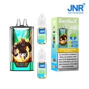 JNR Gorilla 43K Wild Berries - La puff fruitée intense aux 43 000 bouffées. Livrée avec 2 fioles de eliquide JNR 10ml