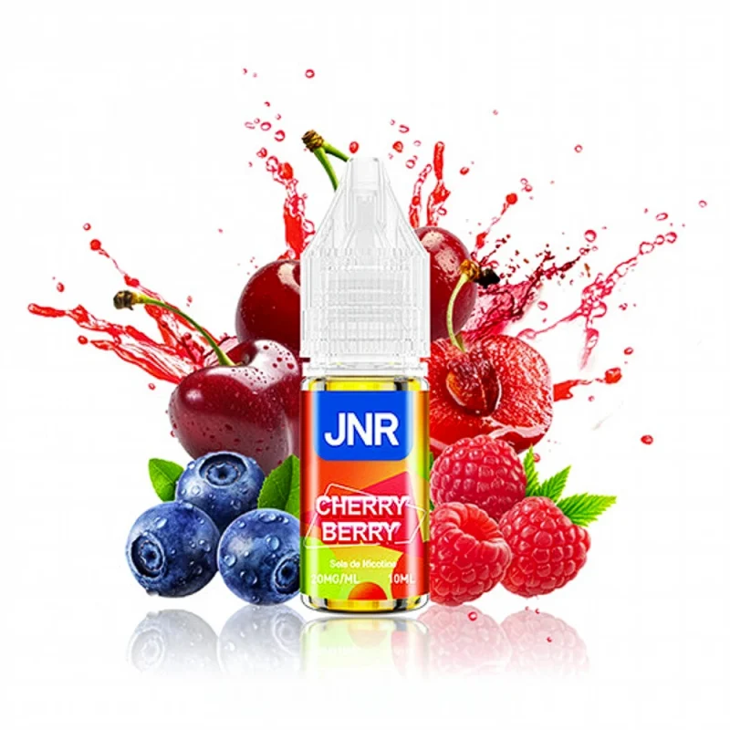 e liquide jnr cherry berry - flacon 10 ml recharge pour puff jnr