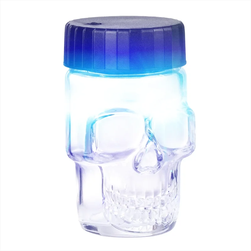 Pot verre pour stocker herbes, cbd. Conservation optimale grâce au couvercle hermétique. Lumière led intégrée pratique pour visualiser facilement le contenu.