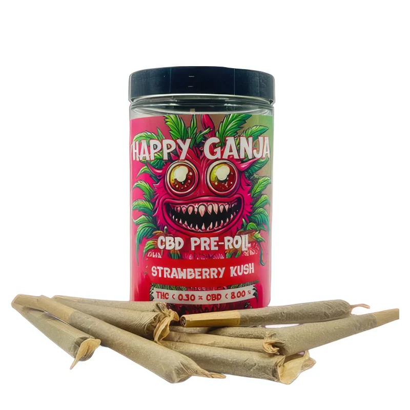 Cônes pré roulés CBD Strawberry Kush - 25 pré rolls de 109 mm