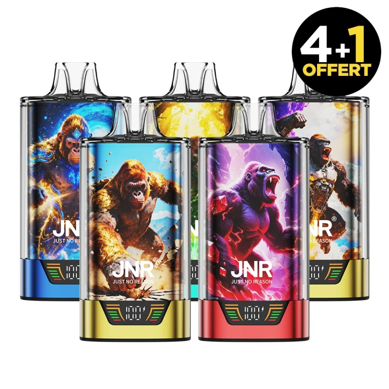 Pack économique - JNR Gorilla 43 000 puffs - 4 achetées = 1 offerte
