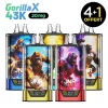 pack de puff JNR Gorilla pas cher - 4 achetées + 1 OFFERTE - Puff avec nicotine 43 000 bouffées