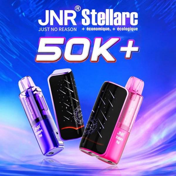 Puff 50K JNR - Puff rechargeable 50000 bouffées avec système remplissable cartouche pod aimanté.