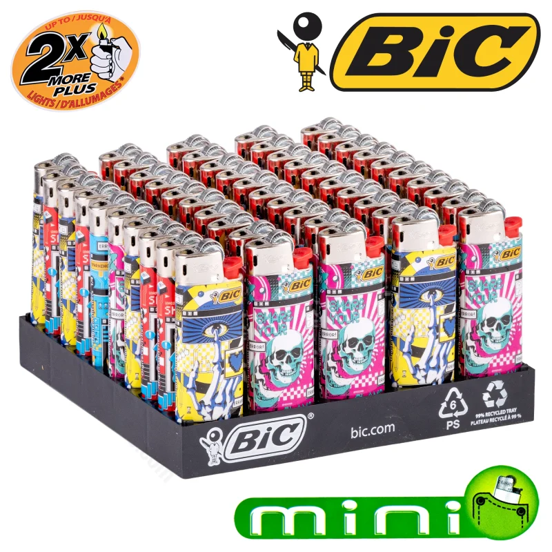 DISPLAY 50 BRIQUETS BIC MINI - GLITCH ROBOTS